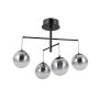 Italux Velada PND-34381-4-BK Lampă cu pendul 4x20W/LED 3000K 1810lm IP20