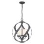 Quintiesse BLACKSMITH QN-BLACKSMITH-3P-OBK Lampă cu pendul 3x40W/E14 IP44