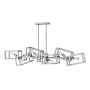 Quintiesse ENSEMBLE QN-ENSEMBLE6-PN Lampă cu pendul 6x60W/E27