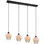 Trio BORKA R31264036 Lampă cu pendul 4x40w/e27 ip20