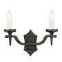 Elstead Lighting RECTORY RY2B-BLACK Aplique de perete 2x60W/E14
