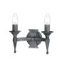 Elstead Lighting SAXON SAX2-BLK-SIL Aplique de perete 2x60W/E14