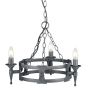 Elstead Lighting SAXON SAX3-BLK-SIL Candelabru 3x60W/E14