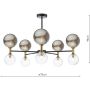 Dar Lighting Takara TAK2354-03-24 Lampă de tavan 10x20w/g9 ip20