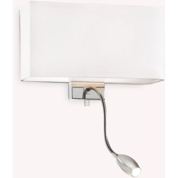 Ideal Lux HOTEL 035949 Aplique de perete 1x60W/E27+1x1,5W/LED ip20