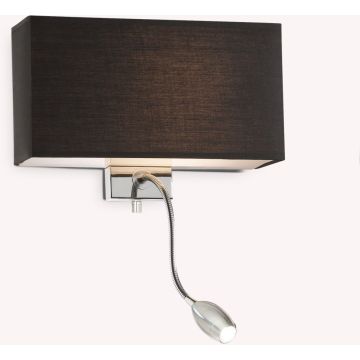 Ideal Lux HOTEL 035956 Aplique de perete 1x60W/E27+1x1,5W/LED ip20