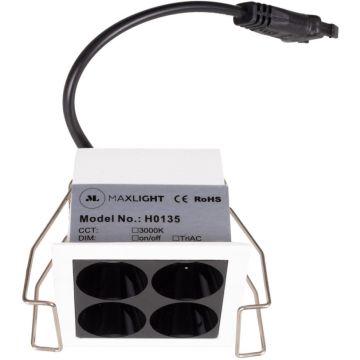 Maxlight X-LINE H0135 Lumină îngropată deasupra plafonului 4x5w/led 3000k 350lm ip20