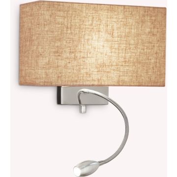 Ideal Lux HOTEL 103204 Aplique de perete 1x60W/E27+1x1,5W/LED ip20