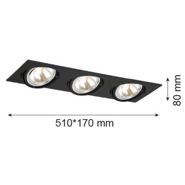 Argon OLIMP 1329 Lumină îngropată deasupra plafonului 3x6W/G9 IP20