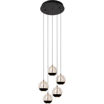 Lucide SENTUBAL 13498/24/30 Lampă cu pendul 5x52w/led 2700k 210lm ip20