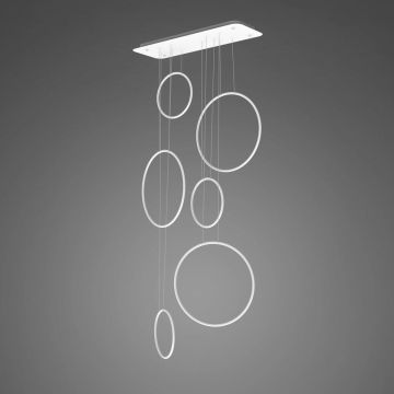 Altavola Design Ledowe okręgi LA076/P_90_in_3k_white_dimm Lampă cu pendul 6x130W/LED 3000K 7800lm IP44
