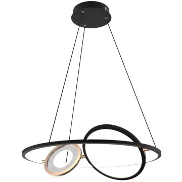 Altavola Design Seppia LA115/P_62_1+2_3k_black_gold Lampă cu pendul 1+2x45W/LED 3000K 2750lm IP20