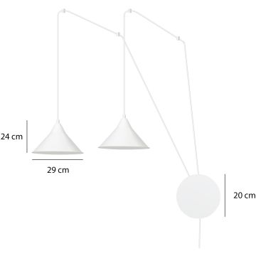 Emibig ABRAMO 159/2 Aplique de perete 2x60W/E27 IP20