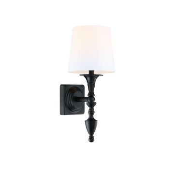 Cosmolight AUSTIN W01149BK-WH Aplique de perete 1x40W/E14 IP20