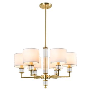 Cosmolight SUTTON P06692BR-WH Lampă de tavan 6x40W/E14 ip20