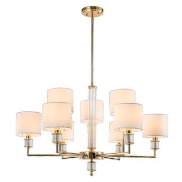 Cosmolight SUTTON P09378AU-WH Lampă de tavan 9x40W/E14 ip20