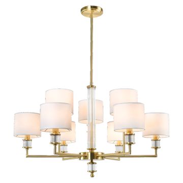 Cosmolight SUTTON P09685BR-WH Lampă de tavan 9x40W/E14 ip20