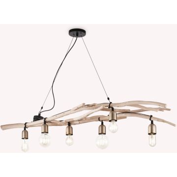 Ideal Lux DRIFTWOOD 180922 Lampă cu pendul 6x60W/E27 ip20