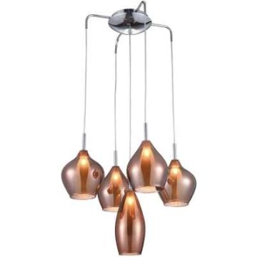 AZzardo AMBER MILANO 5 AZ3172 Lampă cu pendul 5x40W/G9 IP20