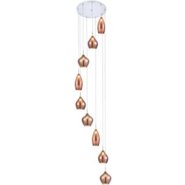 AZzardo AMBER MILANO 9 AZ3134 Lampă cu pendul 9x40W/G9 IP20