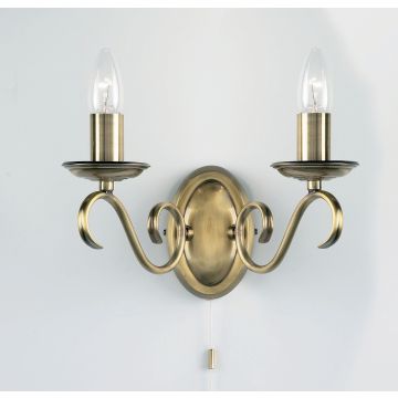 Endon BERNICE 2030-2AN Aplique de perete 2x60W/E14 IP20