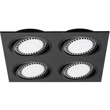 Zuma Line BOXY 20073-BK Lumină îngropată deasupra plafonului 4x15W/GU10/ES111 IP20