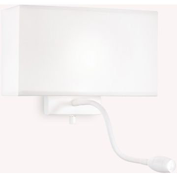 Ideal Lux HOTEL 215693 Aplique de perete 1x60W/E27+1x1,5W/LED ip20