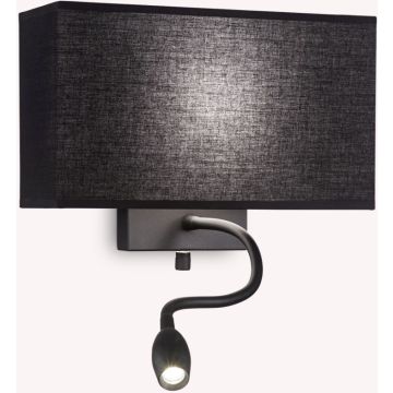 Ideal Lux HOTEL 215709 Aplique de perete 1x60W/E27+1x1,5W/LED ip20