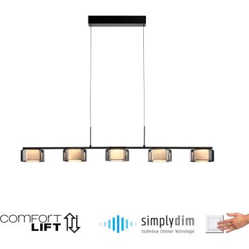 Paul Neuhaus RIKA 2116-18 Lampă cu pendul 5x42W/LED 3000k 5000lm ip20