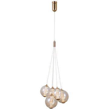 Italux Butero PND-34359-5-HBR-AMB Lampă cu pendul 5x20W/LED 3000K 1830lm IP20