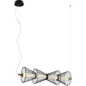 Italux Sanke PND-63849-4-BK Lampă cu pendul 1x15W/LED 3000K 600lm IP20