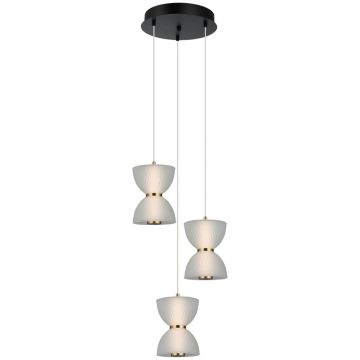 Italux Tica PND-83949-3-BK Lampă cu pendul 1x22W/LED 3000K 950lm IP20