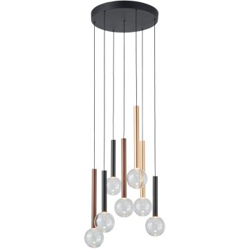 Italux Alinos PND-24019-7A-BK Lampă cu pendul 7x28W/LED 3000K 2205lm IP20