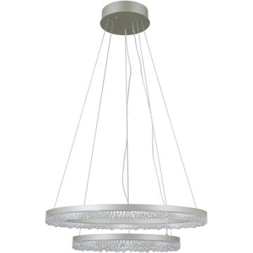 Italux Barlo PND-34526-2L-SILV Lampă cu pendul 2x36W/LED 3000K/4000K/6000K IP20