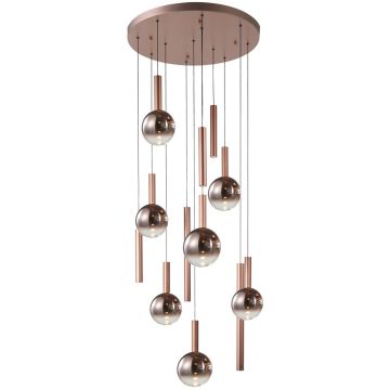 Italux Camino PND-24038-12A-COPP Lampă cu pendul 12x60W/LED 3000K 2469lm IP20
