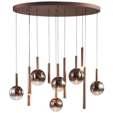 Italux Camino PND-24038-12B-COPP Lampă cu pendul 12x60W/LED 3000K 2469lm IP20