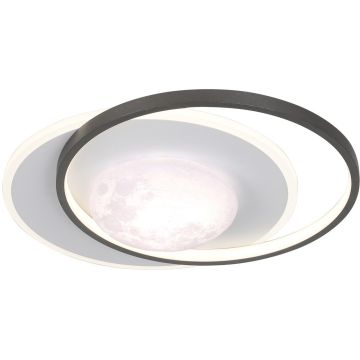 Italux Desulo PLF-02727-M-BK Lampă de tavan 1x40W/LED 3000K/4000K/6000K 5300lm IP20