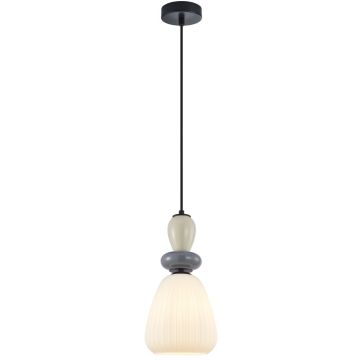 Italux Domali PND-36816-1D-BK-WH Lampă cu pendul 1x40W/E27 IP20