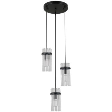 Italux Merto PND-40930-3A-BK Lampă cu pendul 3x40W/E14 IP20