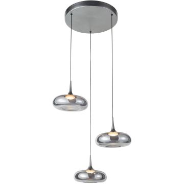 Italux Tenele PND-24028-3A-SILV Lampă cu pendul 3x21W/LED 3000K 1300lm IP20