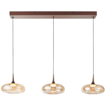 Italux Tenele PND-24028-3B-COPP Lampă cu pendul 3x21W/LED 3000K 1300lm IP20