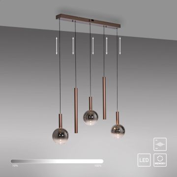 Paul Neuhaus BOWL 2286-23 Lampă cu pendul 5x6,3W/LED 2700k 1450lm ip20
