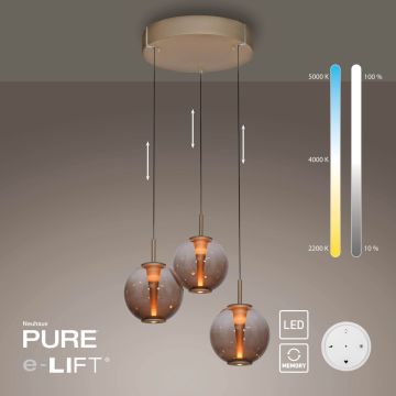 Paul Neuhaus PURE E-Infinity 2222-97 Lampă cu pendul 3x7W/LED 2200-5000k 560lm ip20