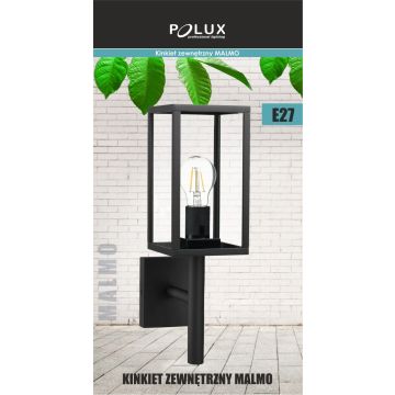 Polux MALMO 309181 Aplique de perete 1x15W/E27 IP44