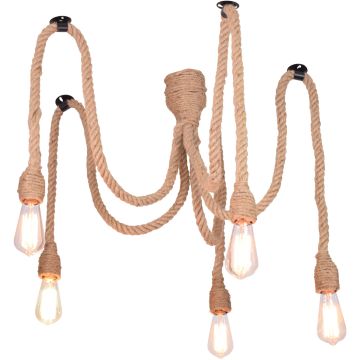 Polux ROPE 312921 Lampă cu pendul 5x12W LED/E27 IP20