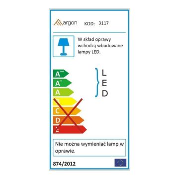 Zuma Line LUSTRO 3117 Oglinzi 1x36W/LED 3000/4000/6000k 626lm ip44