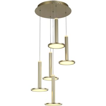 Italux Oliver MD17033012-5A GOLD Lampă cu pendul 5x60W/LED 3000K 3360lm IP20