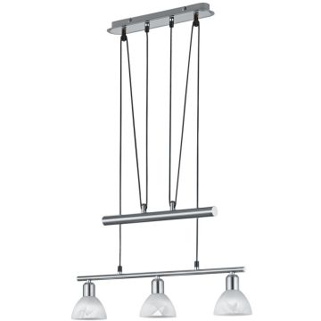 Trio LEVISTO 371010307 Lampă cu pendul 3x40w/e14 3000k 400lm ip20
