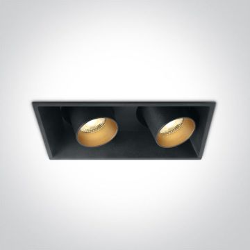 One Light The Recessed Cylinders 51211C/B/W Lumină îngropată deasupra plafonului 2x11W/LED 3000K 820lm IP20