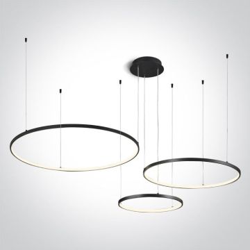 One Light Decorative 63150B/B/W Lampă cu pendul 1x65W/LED 3000K 4800lm IP20